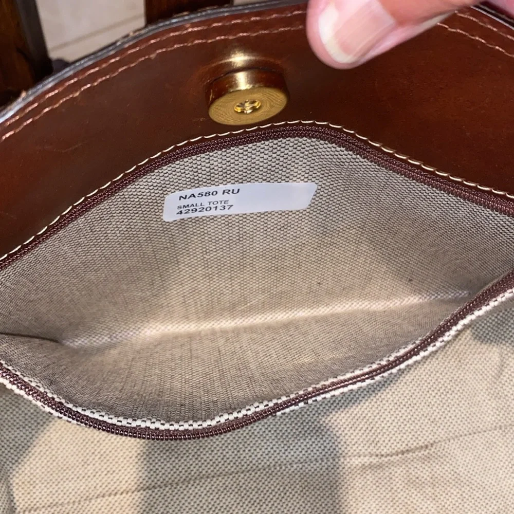 Dooney & Bourke Pumpkin Burnt Orange Monogram Canvas Small Tote,New without tags - Picture 11 of 15
